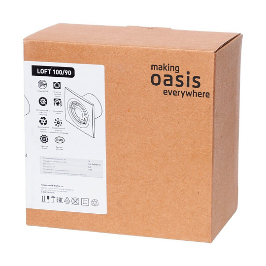 Вентилятор вытяжной Oasis Loft 100/90