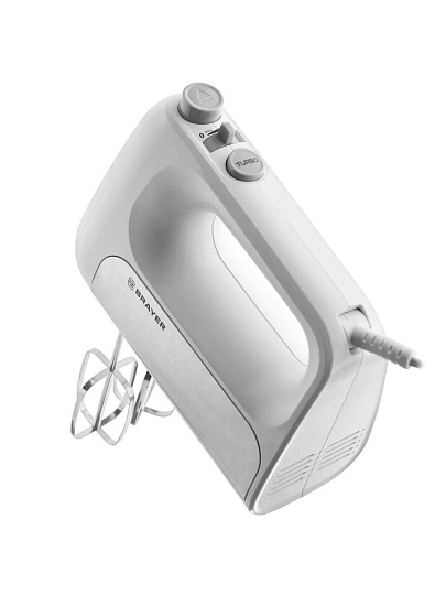 Миксер ручной, Brayer, BR1303, 500 Вт, 5 скоростей, турбо режим, 4 насадки