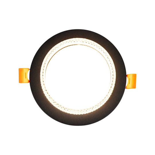 Светильник встраиваемый Асцендио, GX53, круглый, черный, General Lighting Systems, GCL-GX53-H38
