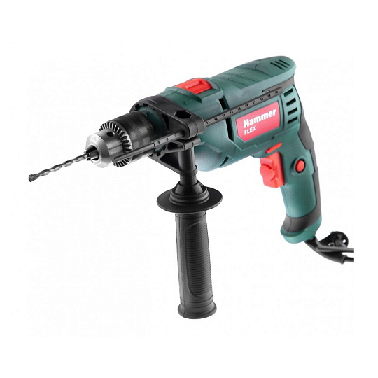 Дрель ударная, Hammer, UDD710D, ключевая, 710 Вт, с реверсом, 1 скорость