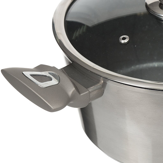 Набор посуды из алюминия Berlinger Haus Metallic Line 1219-ВН (кастрюли с крышками, сковорода, сотейник, подставка), 5 предметов