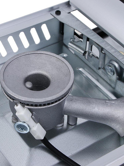 Плита газовая 1 конфорка, 25х20х7.7 см, для цанговых баллонов, пьезо, кейс, алюминяя, Ермак, 116-060