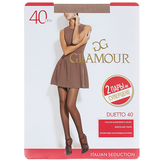 Колготки Glamour, Duetto, 40 DEN, р. 3, miele