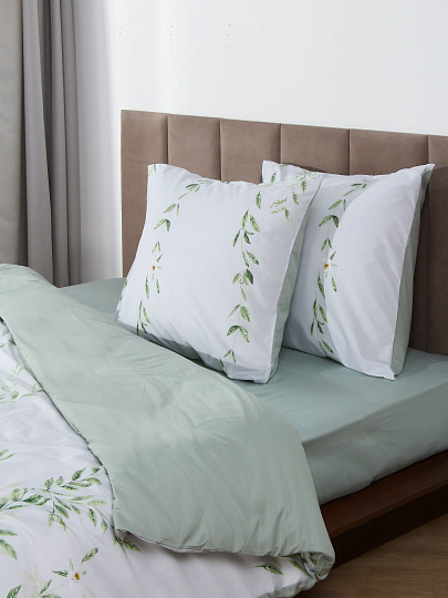 Постельное белье евро, пр215х240, 2н70х70, п200х215, м-сат, Майская ночь, Флора, SJT2503-7