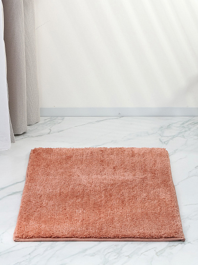 Коврик для ванной, 0.5х0.8 м, микрофибра, персиковый, Silvano, Лиона