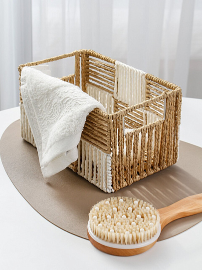 Корзина 25х16х14 см, прямоугольная, плетеная, Y4-9657