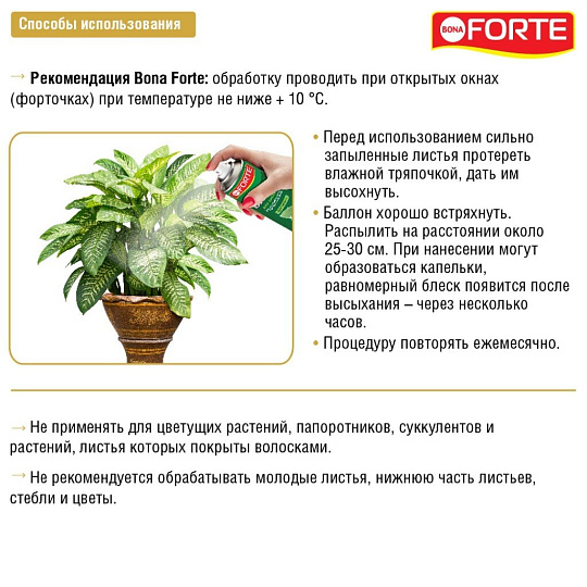 Удобрение для листьев, баллон, спрей, 500 мл, Bona Forte