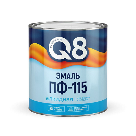 Эмаль Formula Q8, ПФ-115, алкид, глянцевая, кр-корич, 2.6 кг
