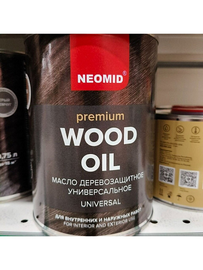 Масло Neomid, Premium, деревозащитное, орех, 0.75 л