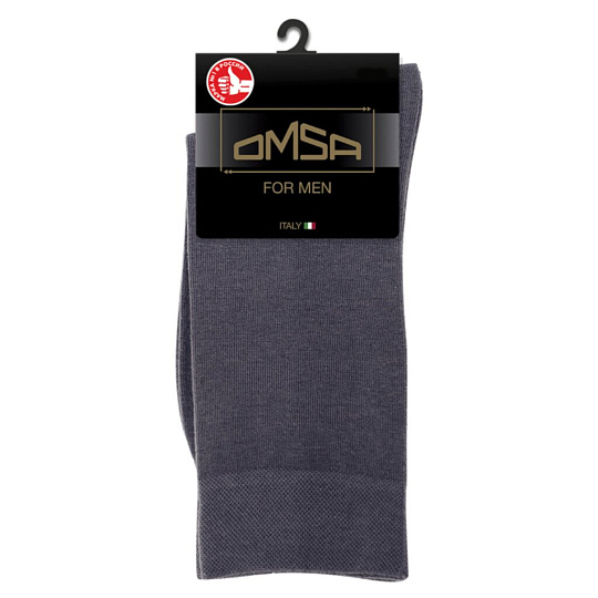 Носки для мужчин, хлопок, Omsa, Classic, темно-серые, р. 45-47, 204
