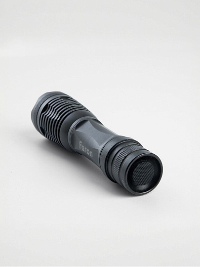 Фонарь ручной, встроенный аккумулятор, Feron, TH2401, зарядка от USB, алюминий, режим SOS, USB ZOOM, 41683
