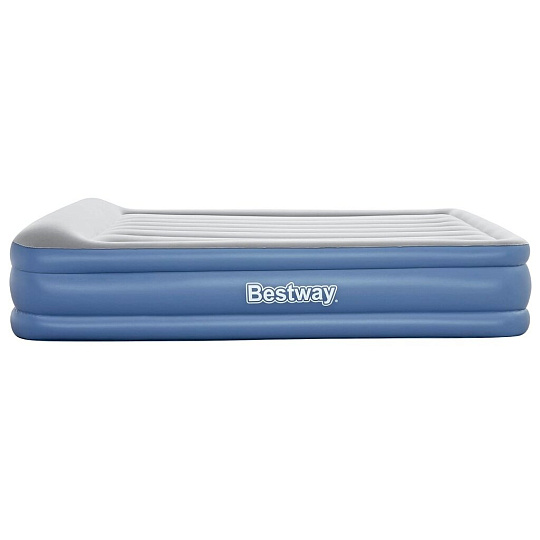 Кровать надувная Bestway, 203х152х46 см, 67630, насос встроенный, электрический, флокированная, с сумкой, с подголовником, 300 кг