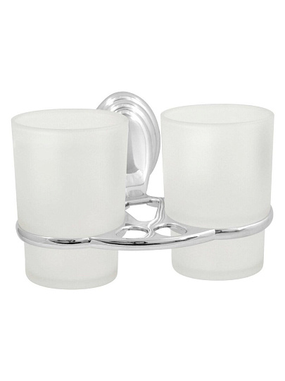 Стакан для зубных щеток, двойной, металл, хром, Solinne, Classic, 2546.101