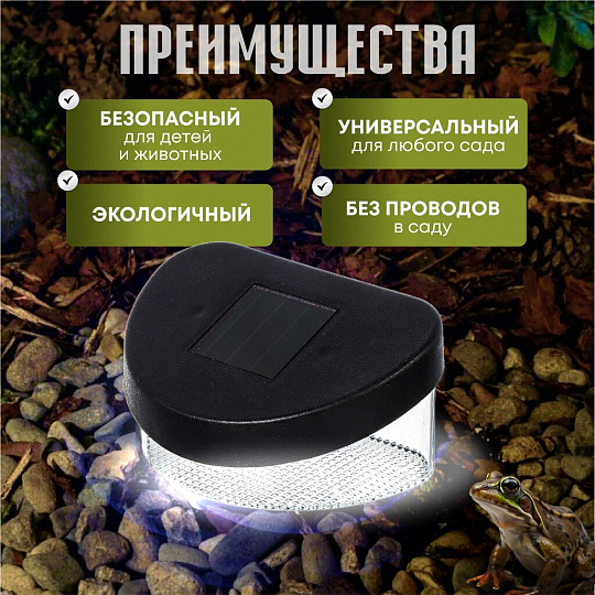 Светильник Эра, SL-PL8-MNT1, на солнечной батарее, грунтовый, пластик, 5.5 см, садовый, черный