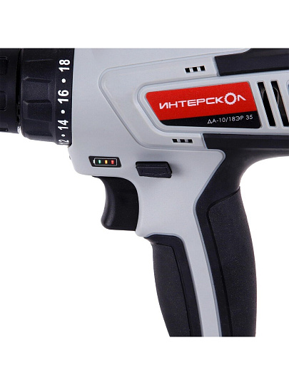 Дрель-шуруповерт аккумуляторный, Интерскол, ДА-10/18ЭР, 18 В, 1АКБ+ЗУ, экокейс