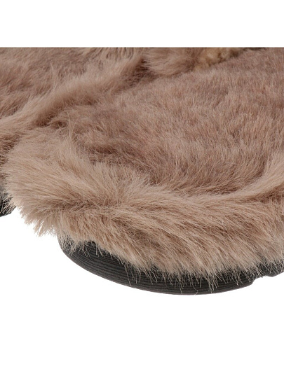 Тапки для женщин, искусственный мех, кофе, р. 40-41, закрытые, A210362