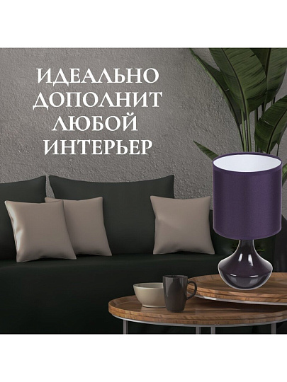 Светильник настольный E14, фиолетовый, абажур фиолетовый, RL-TL011