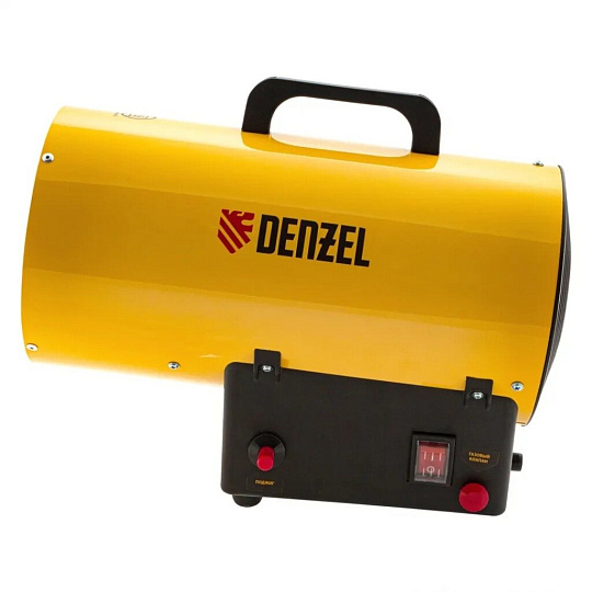 Пушка тепловая газовая, Denzel, GHG-10, 10 кВт, 300 м³/ч, 1 режим, круглая, 96476