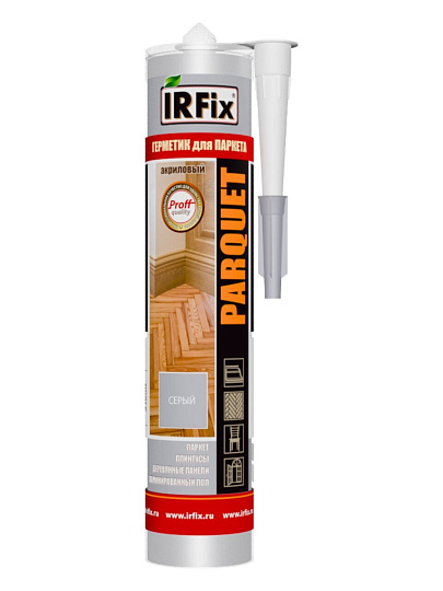 Герметик акриловый, для паркета, Irfix, Parquet, 20063, 310 мл, серый