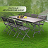 Мебель садовая Green Days, Большая семья, коричневая, стол, 180х75х72 см, 6 стульев, 100 кг, MZK-180+YC-043 - фото 5