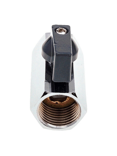 Кран для бытовых приборов, 1/2", г-г, латунь, прямой, ручка-флажок, AquaLink