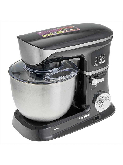 Миксер планетарный, Аксинья, КС-407, 1200 Вт, 5 л, 6 скор, чер