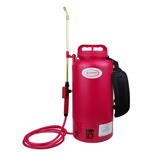 Опрыскиватель аккумуляторный, Умница, 10 л, Li-ion, 2.6 А.ч, 12 В, пластик, телескопическая штанга, 1.5 л/мин, ЭОЛ-10