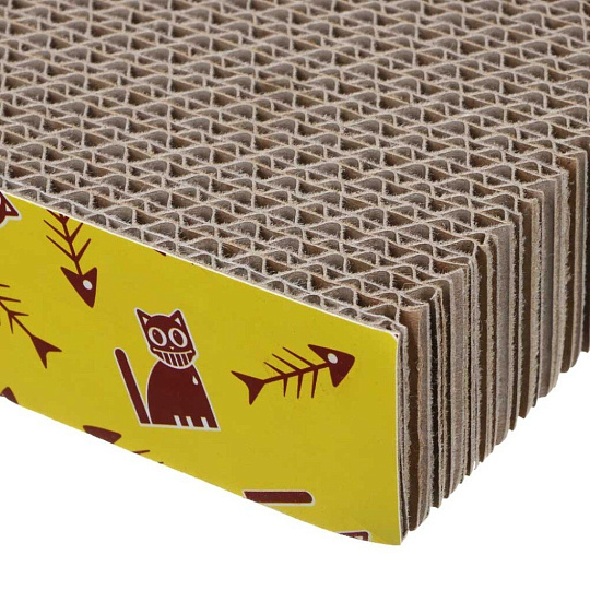 Когтеточка для кошек, с кошачей мятой, крафт, Vetta, 44.5х19.5х4 см