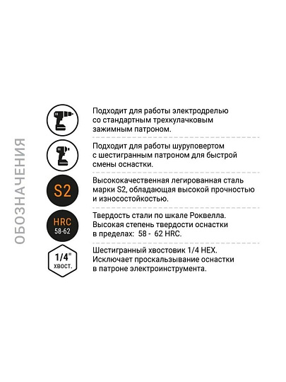 Набор бит Nox, Corebit, PH2, 127 мм, 4 шт