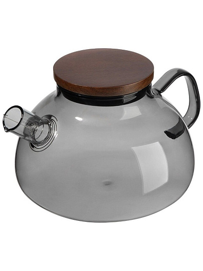 Чайник заварочный стекло, 1 л, с ситечком, с деревянной крышкой, Leonord, Aroma di Fiore, 910146