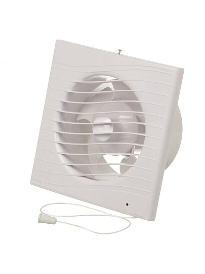 Вентилятор вытяжной настенный, выключатель, Viento, установочный диаметр 125 мм, 18 Вт, 240 м³/ч, Волна, В125СВ