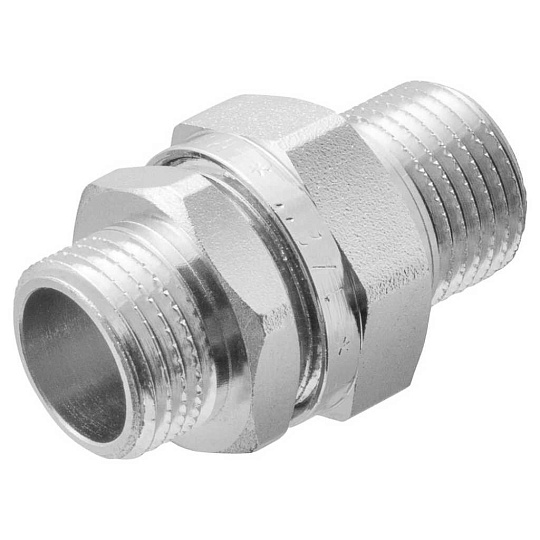 Американка 1/2", ш-ш, латунь, прямая, индивидуальная упаковка, никель, MasterProf