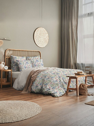 Постельное белье 2-спальное, простыня 200х220 см, 2 наволочки 50х70 см, пододеяльник 180х215 см, Волшебная ночь, перкаль, коллекция Эко Стиль, Fantasy