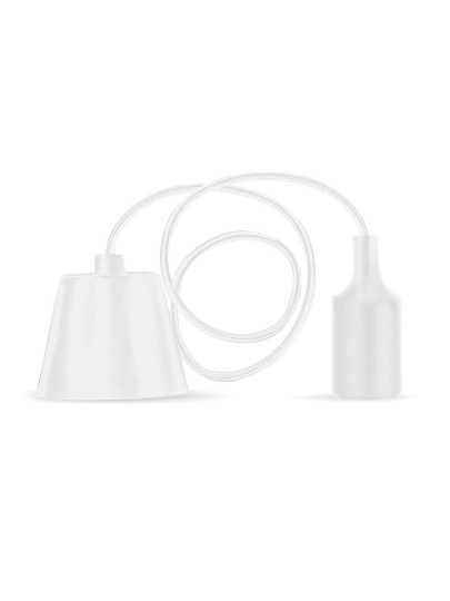 Подвес с патроном E27, Smartbuy, 1 м, белый, SBE-CLHE27s-w
