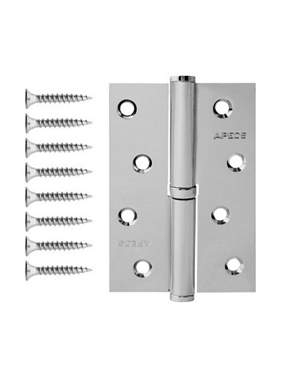Петля врезная для деревянных дверей, Apecs, 100х70х3 мм, левая, B-Steel-CR-L, 13692, с подшипником, хром