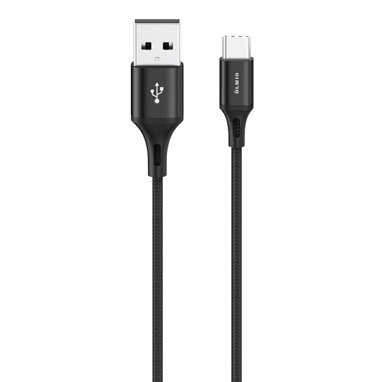 Кабель USB, OLMIO, Basic, USB Type-C, 1.2 м, 2.1А/3А, черный, 041638