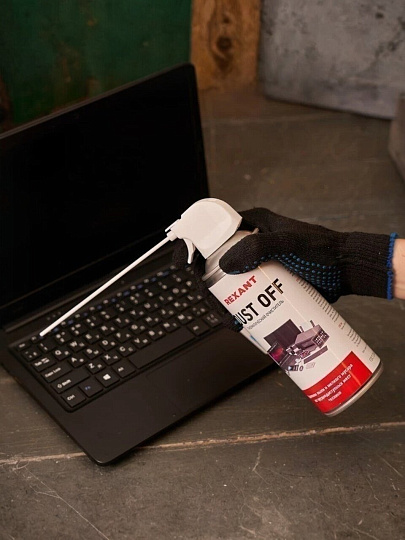 Очиститель Dust off, 0.52 л, Rexant, пневматический, аэрозоль, 85-0001