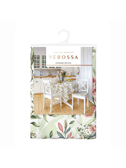 Скатерть 144х200 см, 100% хлопок, рогожка, 170 г/м2, Verossa, Весна
