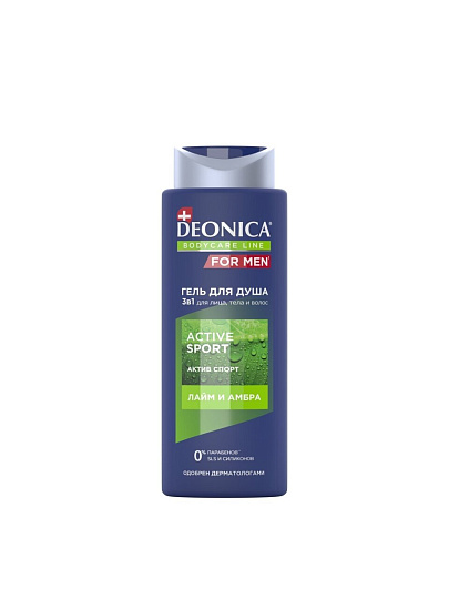 Гель для душа Deonica, Active Sport, для мужчин, 400 мл