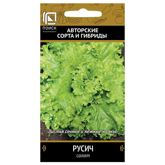 Семена Салат листовой, Русич, 1 г, цветная упаковка, Поиск
