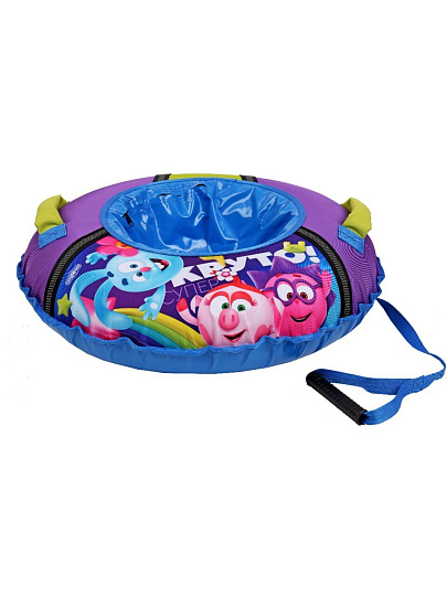 Санки-ватрушка Nika, Смешарики, 70 см, 70 кг, с буксировочным тросом, с ручками, ТБ1-70/СШ1