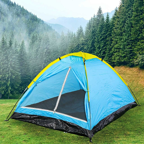 Палатка 3-местная, 200х140х100 см, 1 слой, 1 комн, с москитной сеткой, Green Days, YTCT008-2