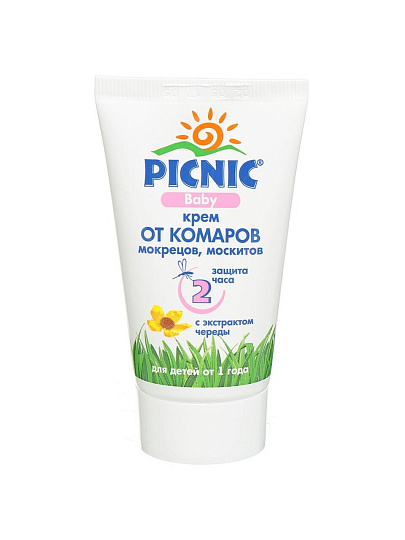 Репеллент от комаров, крем, для детей, Picnic, Baby, 40 мл
