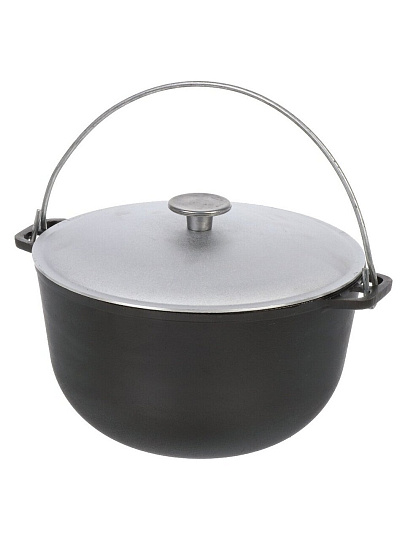 Казан чугун, 6 л, с крышкой, с дужкой, Гардарика, 1506-6