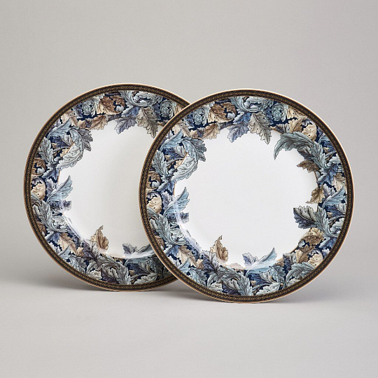 Набор тарелок обеденный, фарфор, 2 шт, 25.5 см, круглый, Art Collection, Lefard, 590-691