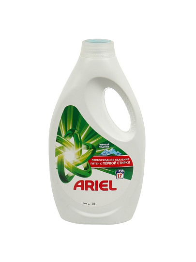 Гель для стирки Ariel, 1.105 л, для цветного и белого белья, Горный родник