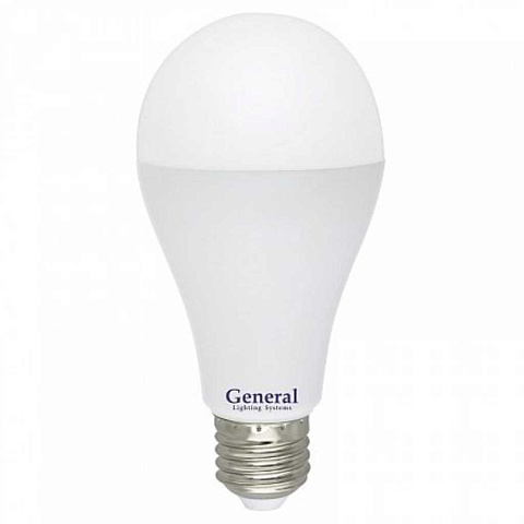 Лампа светодиодная E27, 25 Вт, 230 В, груша, 4500 К, свет нейтральный белый, General Lighting Systems, GLDEN-WA67