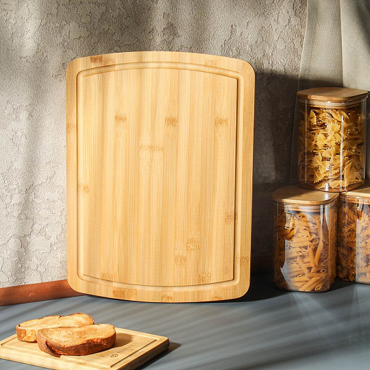 Доска разделочная бамбук, 40х30х1.5 см, прямоугольная, Daniks, H-1765