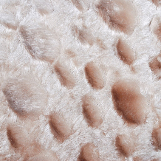 Плед евро, 220х240 см, искусственный мех, Buenas Noches, Пузырьки/горох, св.коричн/бежевый, 78 516