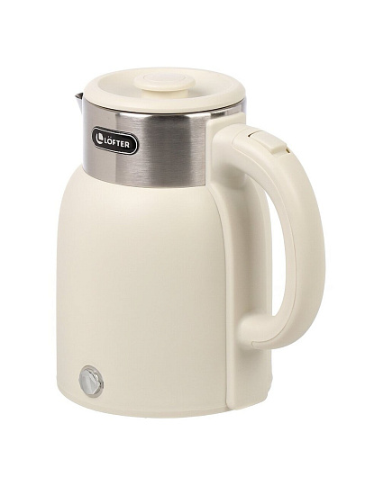 Чайник электрический Lofter, CX-K224-18W, белый, 1.6 л, 1500 Вт, скрытый нагревательный элемент, пластик
